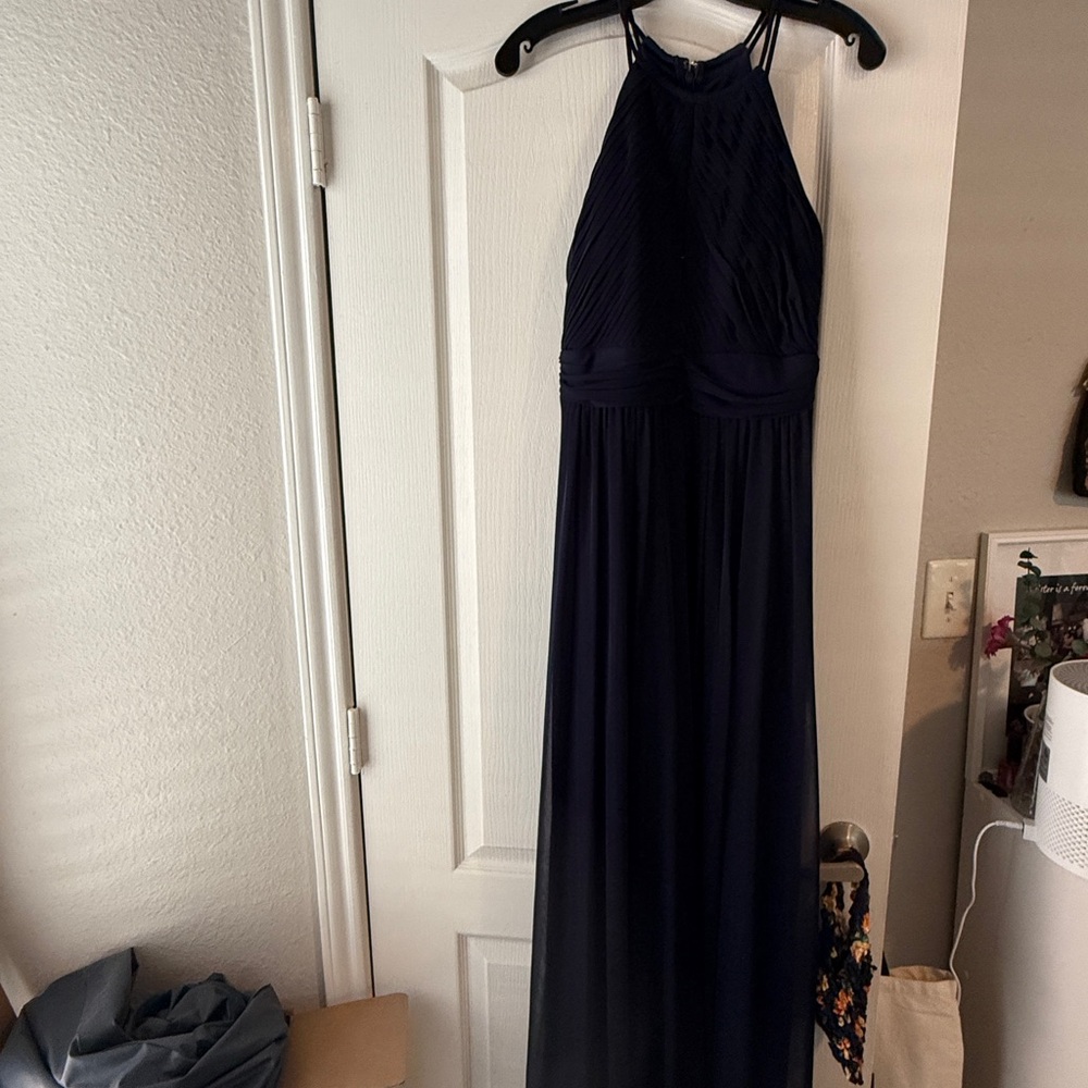 Navy halter formal/ bridesmaids dress